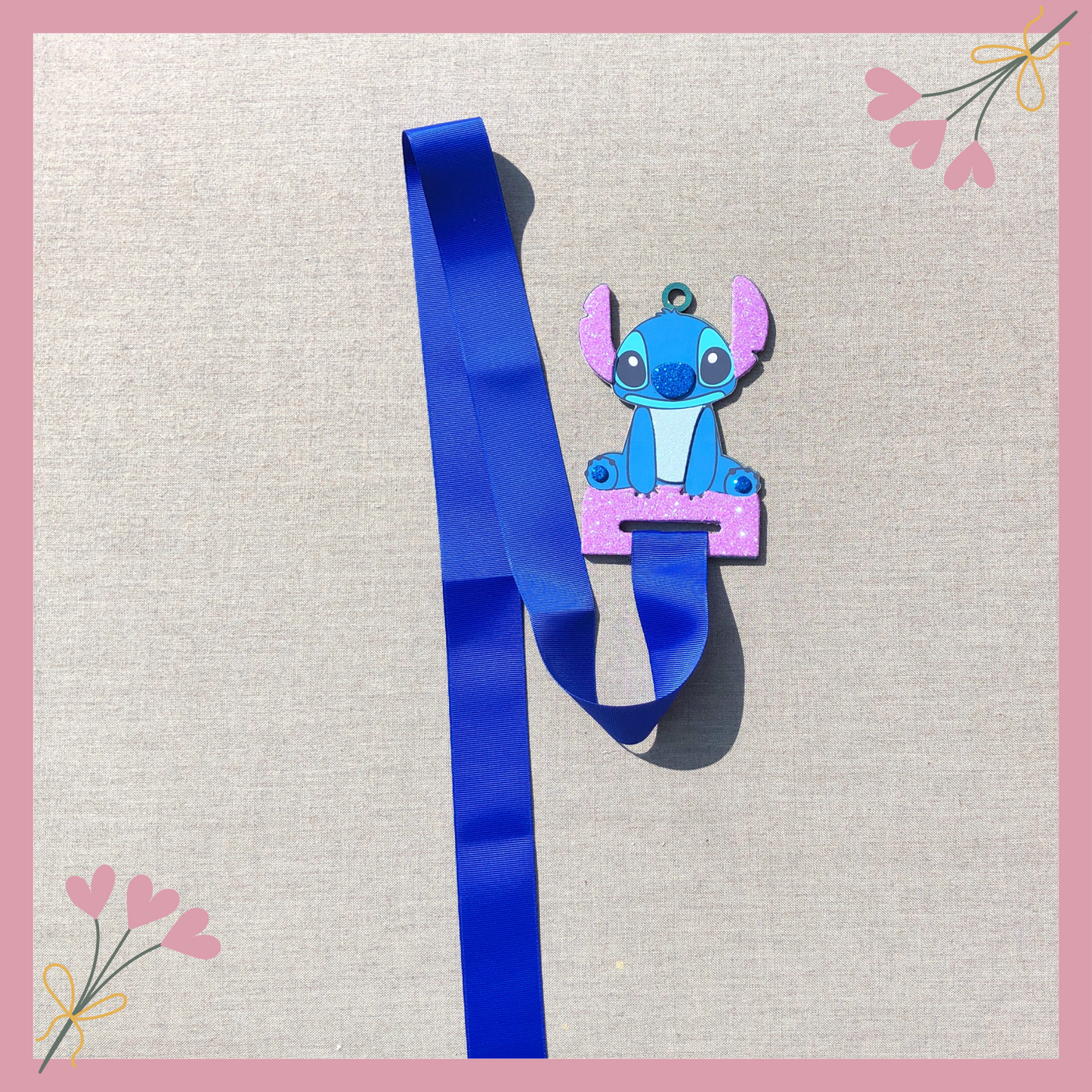 Stitch-inspired hair bow organizer for girls | Hair bow organizer.