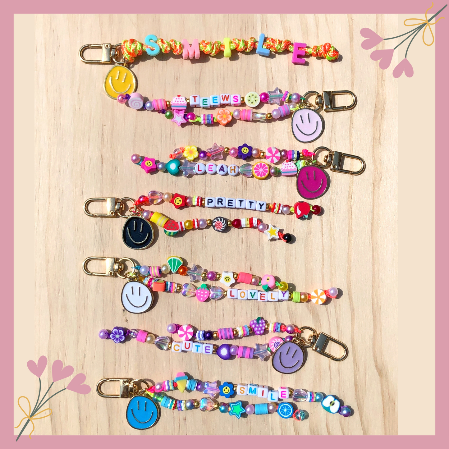 πβ¨ Colorful Beaded Keychains for Girls | Personalized & Fun β¨π
