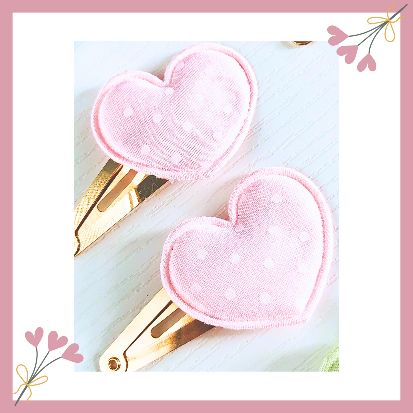 Heart Hair Clips Set for Toddler Girls – Soft and Colorful Snap Clips