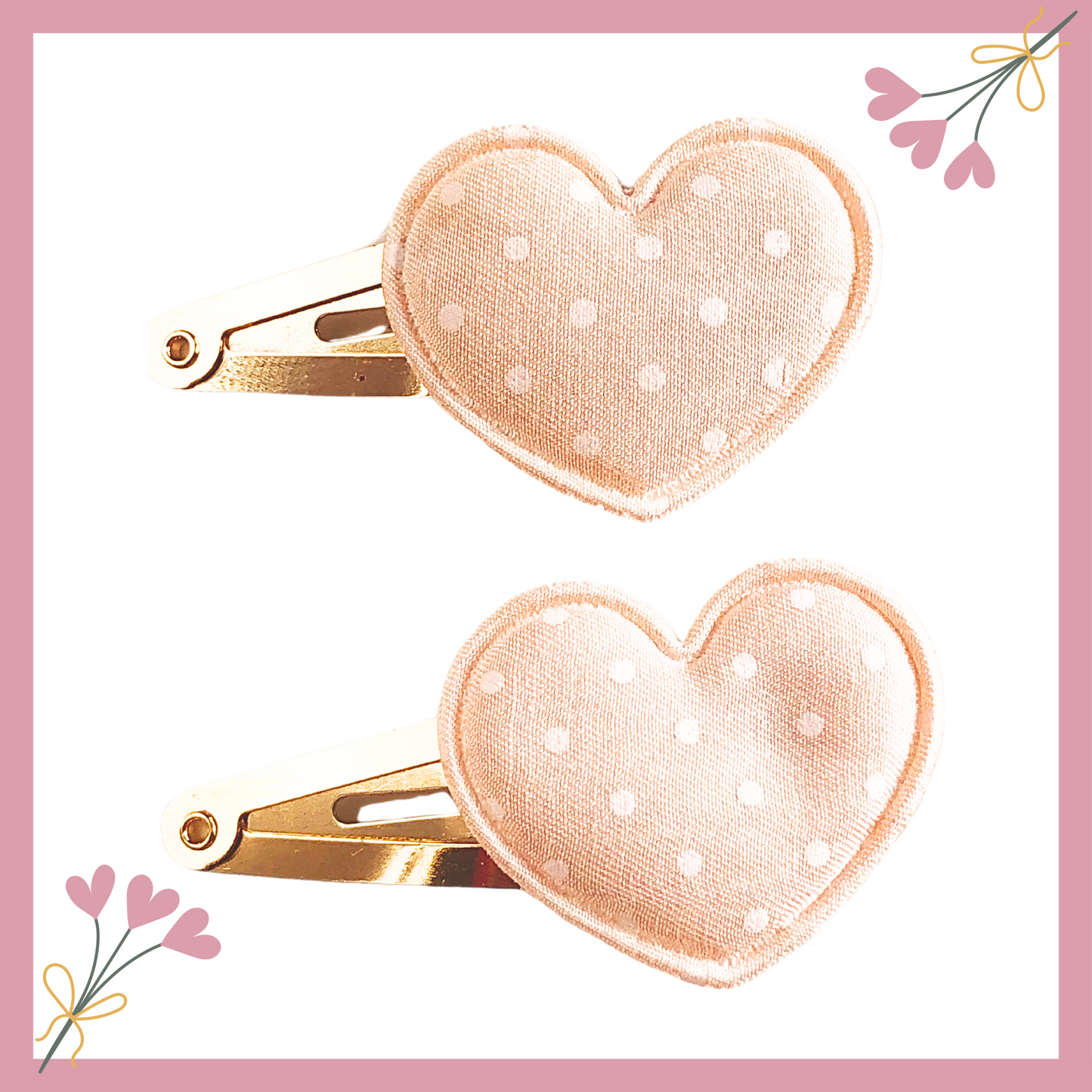 Heart Hair Clips Set for Toddler Girls – Soft and Colorful Snap Clips