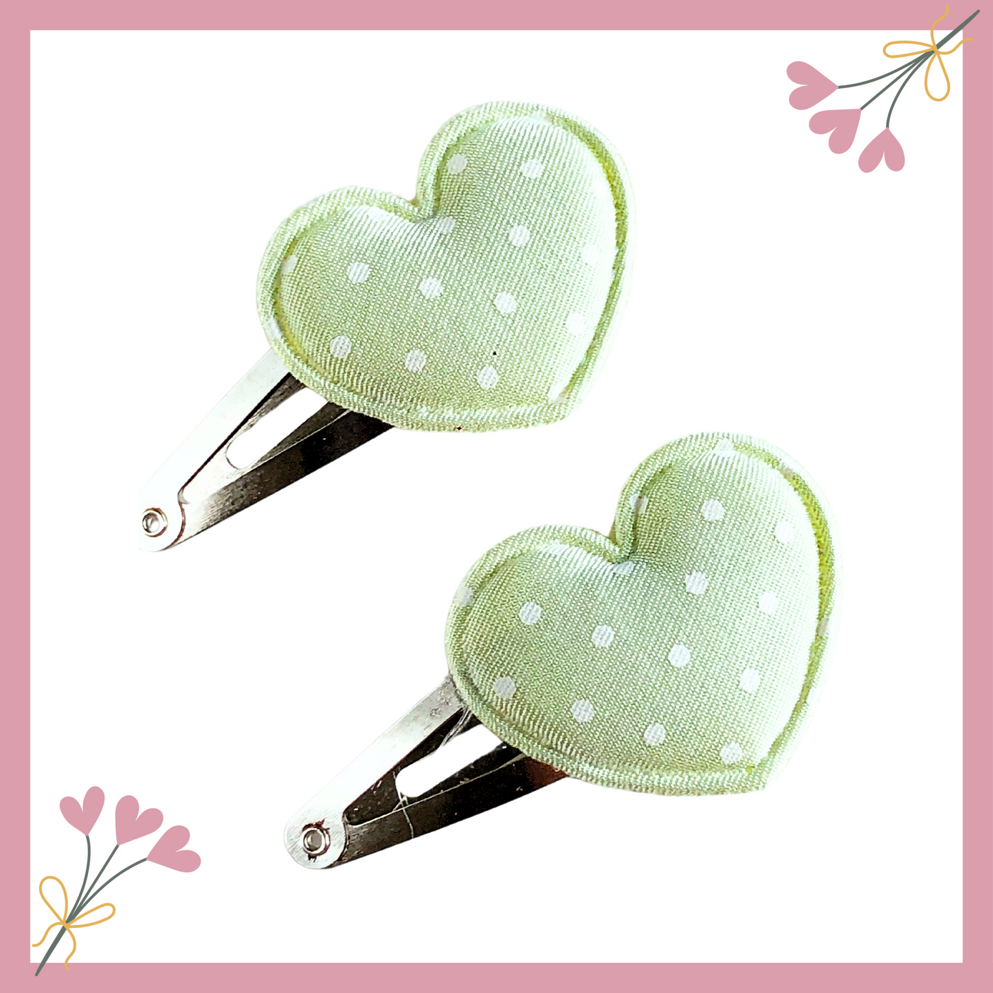Heart Hair Clips Set for Toddler Girls – Soft and Colorful Snap Clips