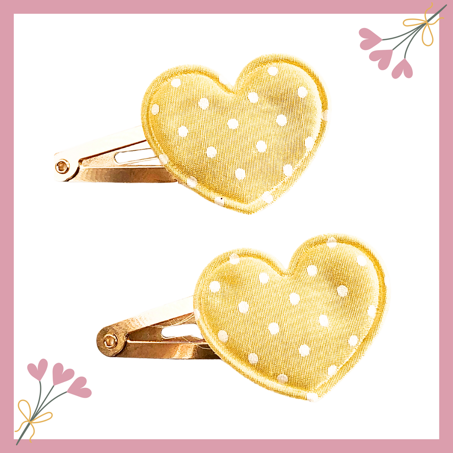 Heart Hair Clips Set for Toddler Girls – Soft and Colorful Snap Clips