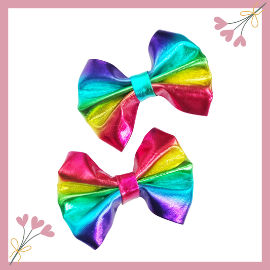 Metallic Pair of Bows β Pairs of Mini Multicolor Metallic Bows