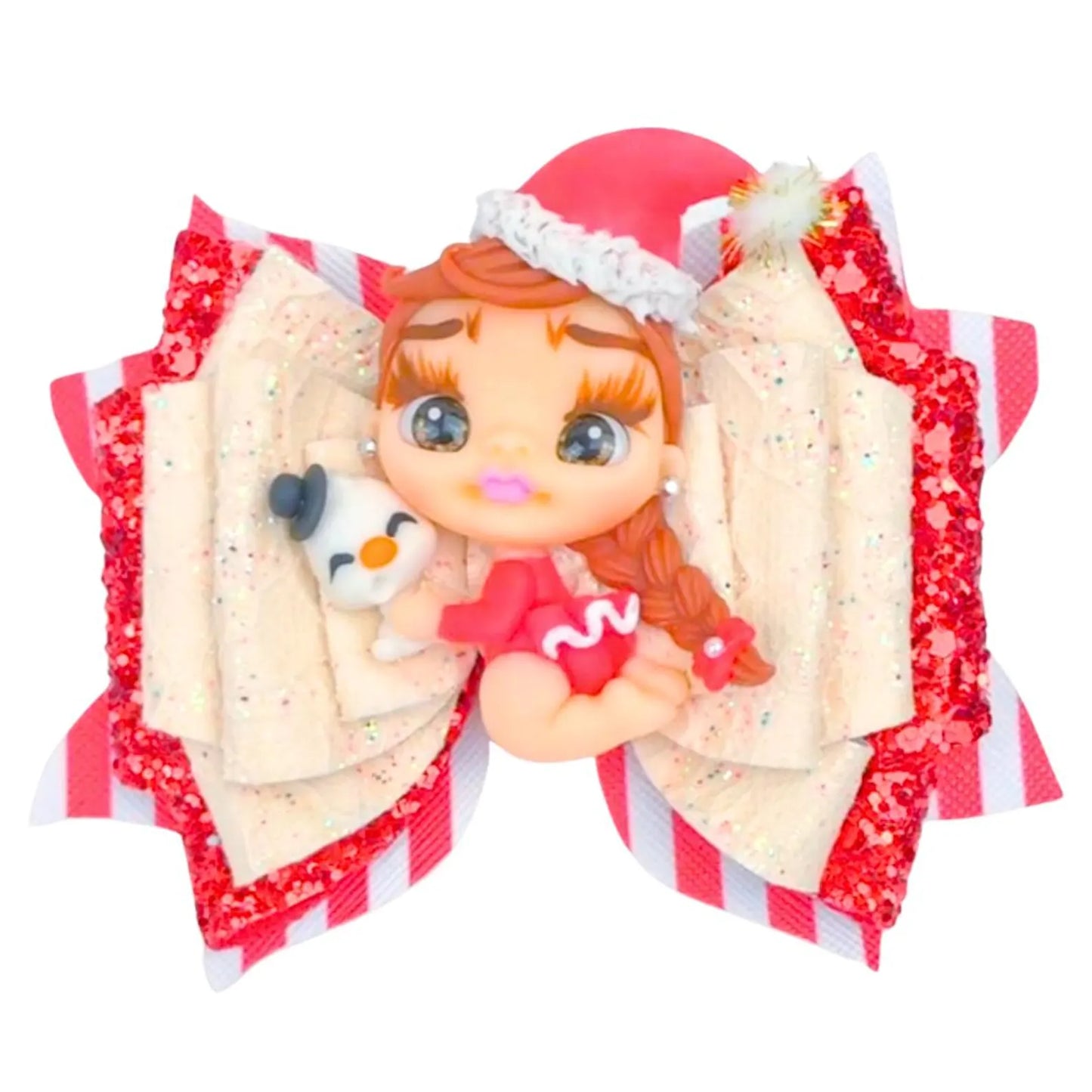 Santa Hair Bow | Christmas Hair Bow