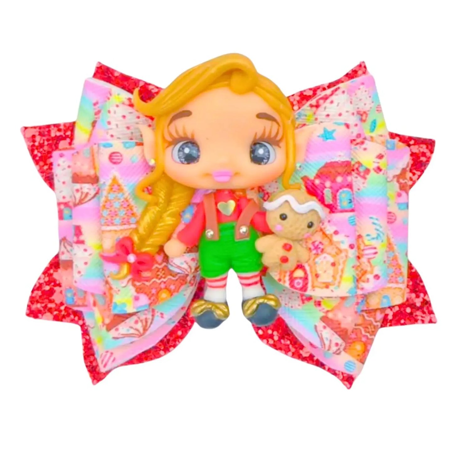 Gingerbread Hair Bow | Christmas Hair Bow