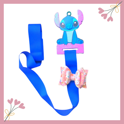 Stitch-inspired hair bow organizer for girls | Hair bow organizer.