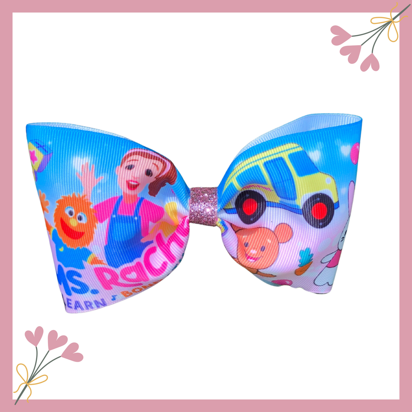 Ms. Rachel Hair Bow – Custom Character Bow for Girls.