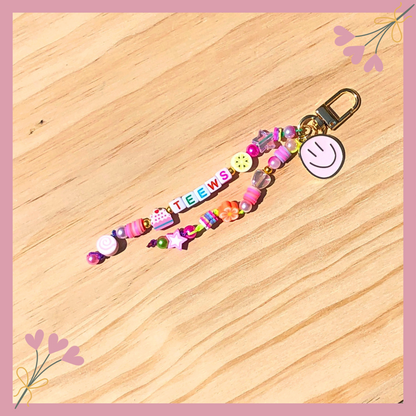 🔑✨ Colorful Beaded Keychains for Girls | Personalized & Fun ✨🔑