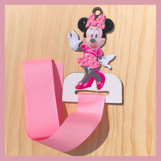 Pink Minnie Mouse Hair Bow Holder – Minnie Hair Bow Organizer for Girls – Customizable.