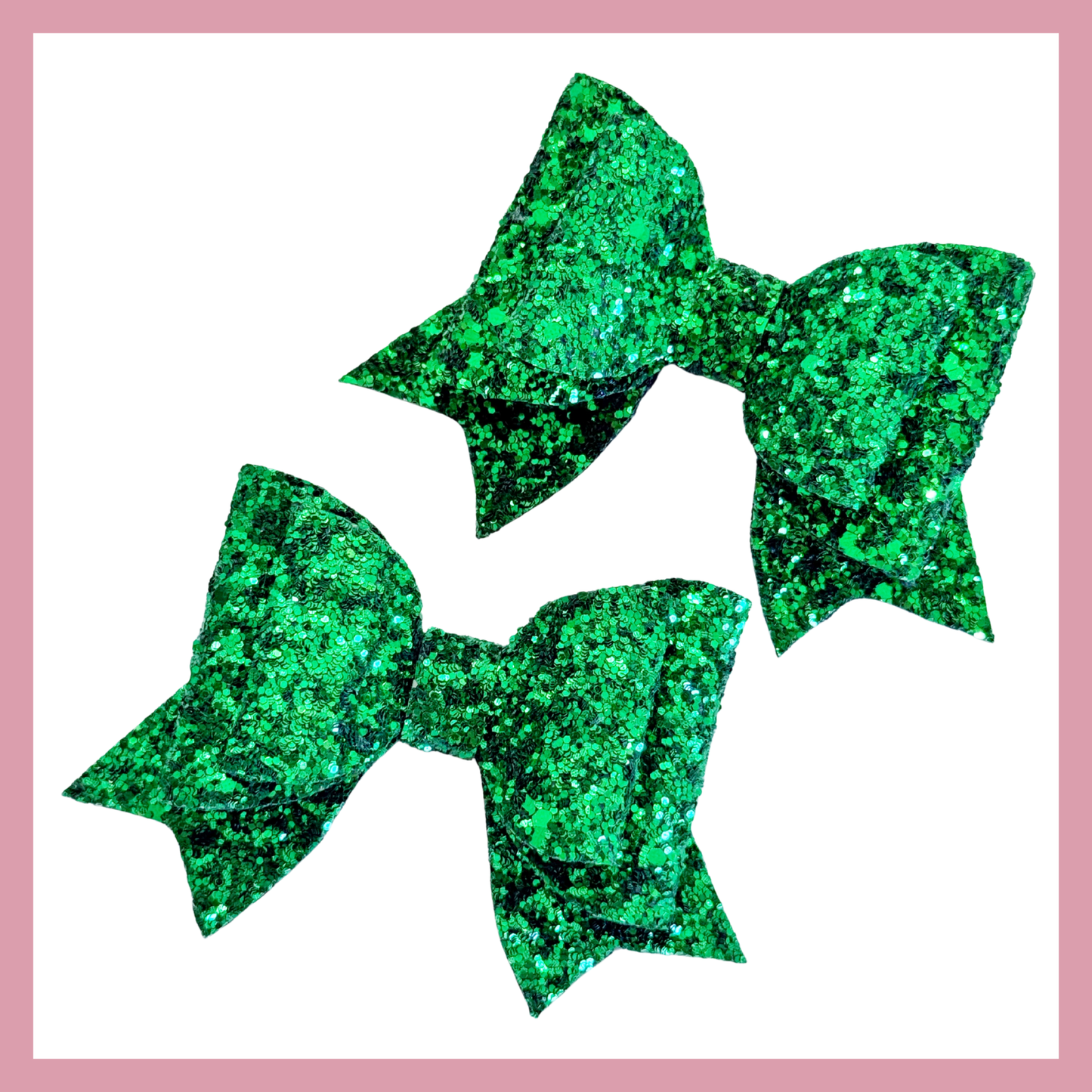 Set of two Green Christmas Hair Bow