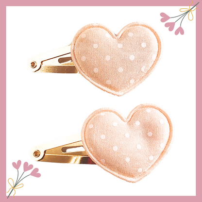 Heart Hair Clips Set for Toddler Girls – Soft and Colorful Snap Clips