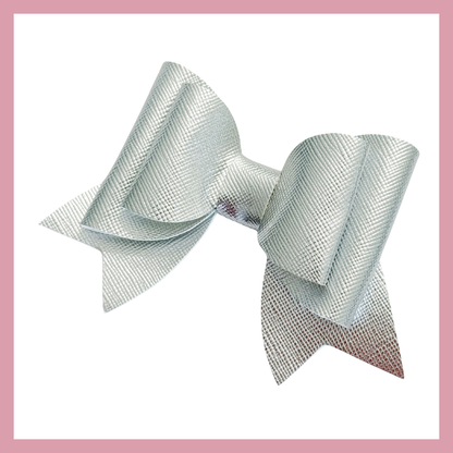 Set of two Silver Christmas Hair Bow