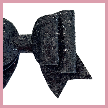 Set of two Black Christmas Hair Bow