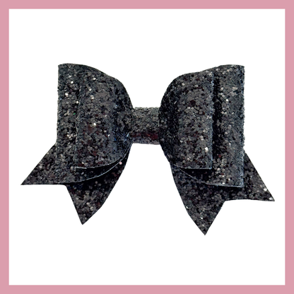 Set of two Black Christmas Hair Bow