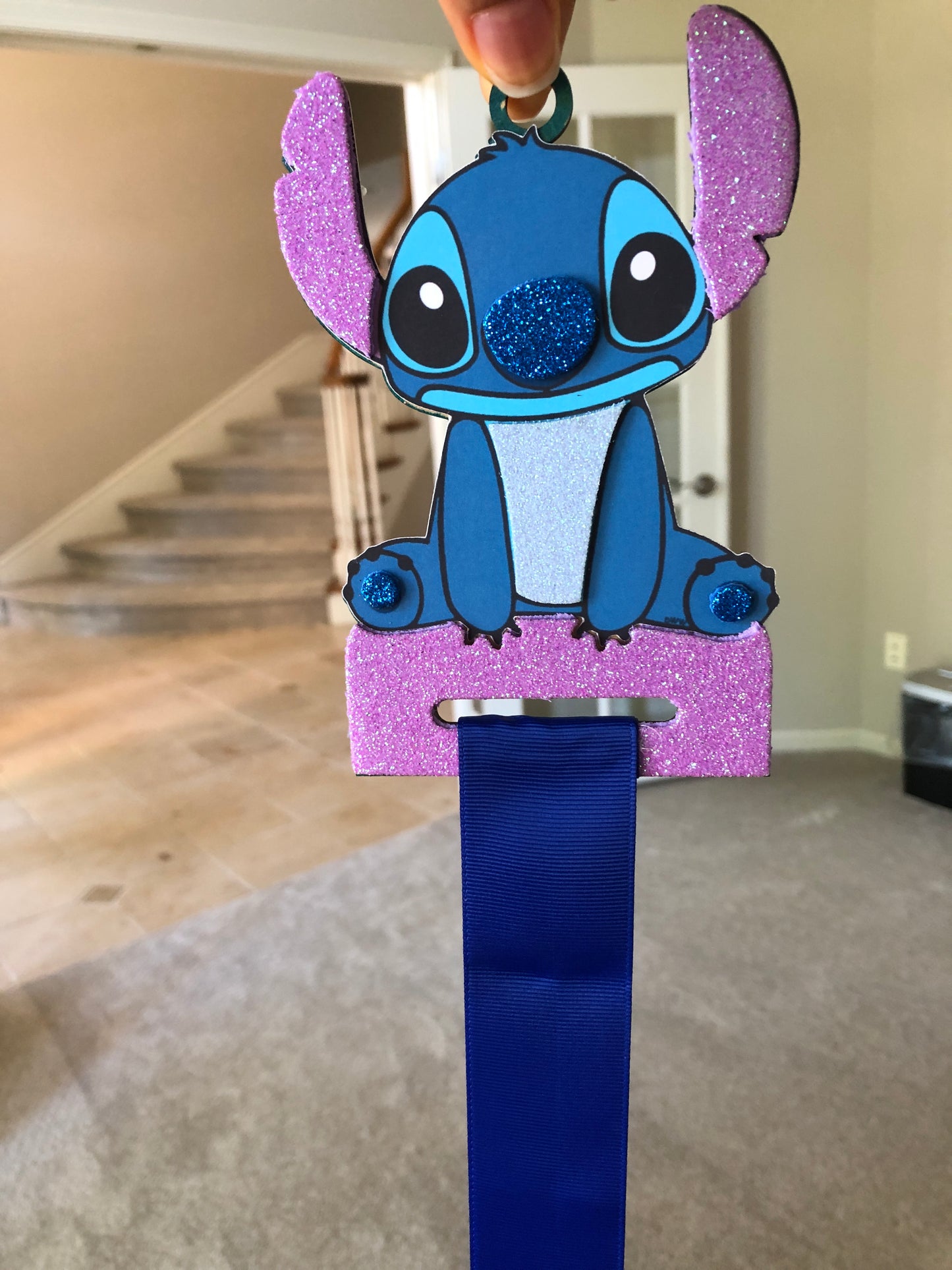 Stitch-inspired hair bow organizer for girls | Hair bow organizer.