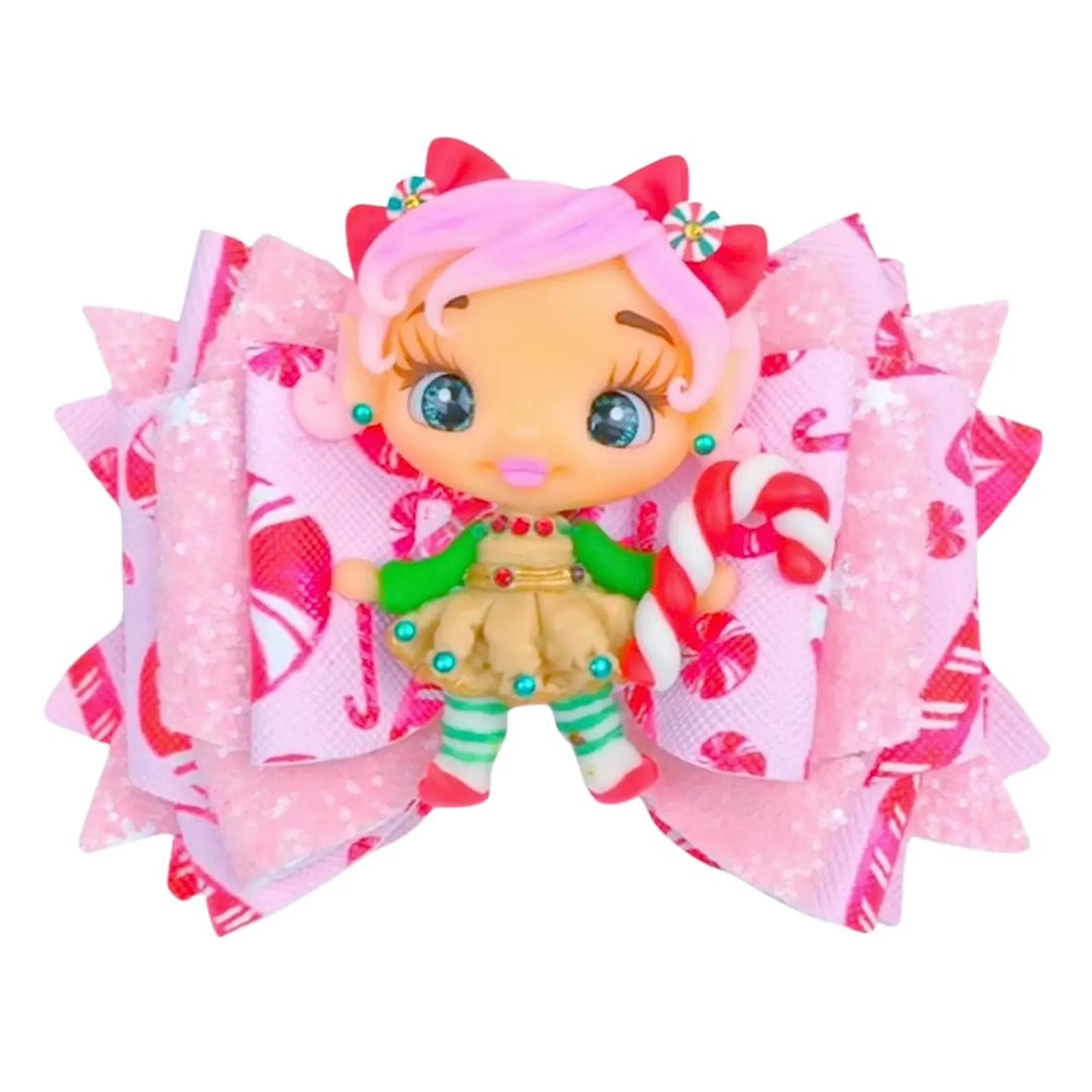 Candy Cane  Hair Bow | Christmas Hair Bow