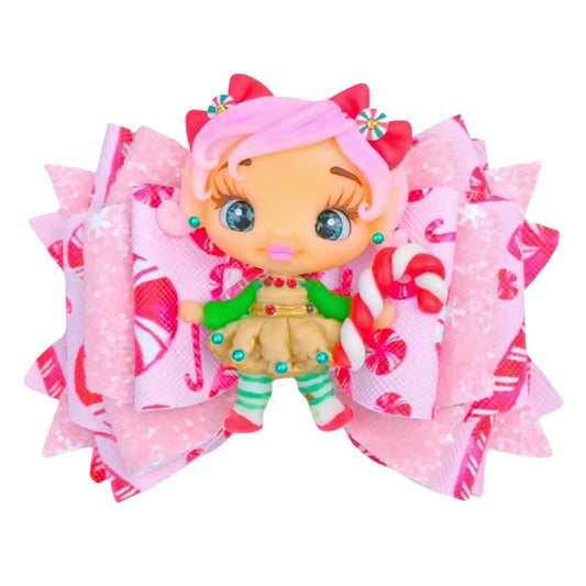 Candy Cane  Hair Bow | Christmas Hair Bow